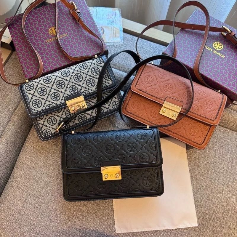 Tory Burch Embossed Leather Crossbody Bag
