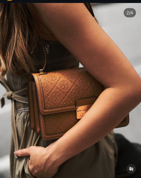 Tory Burch Embossed Leather Crossbody Bag